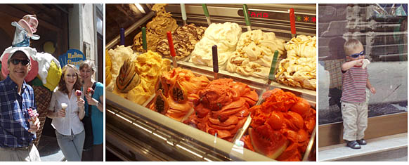 dolce vita, gelati at the gelateria in cortona