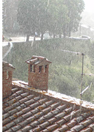 umbrian rain. yes even in sunny italy some rain must fall. 