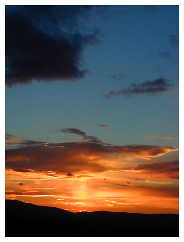 Sunset over Panicale in Umbria