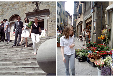 around Cortona town on a sunny day in Tuscany, italy<img id=