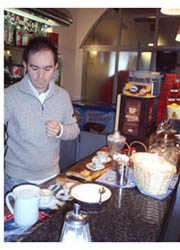 cuppa Joe, Simone? coffee at bar gallo, panicale, italy