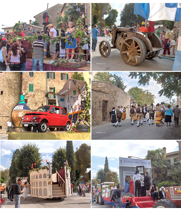 wine harvest festival in Umbria in Italy