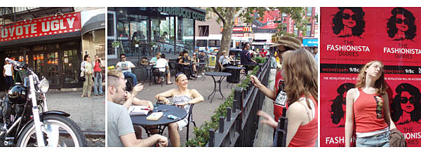 around Soho in new york city on a sunny saturday in september 2007