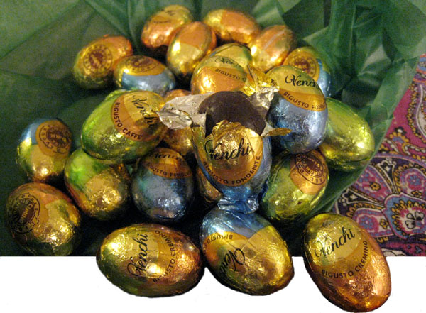 easter eggs of Italy. chocolate holiday fun