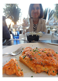 seafood lasagna, trieste, italy