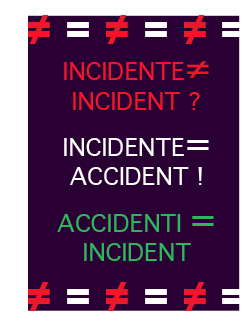 incident3 incident in english versus incidente in italian